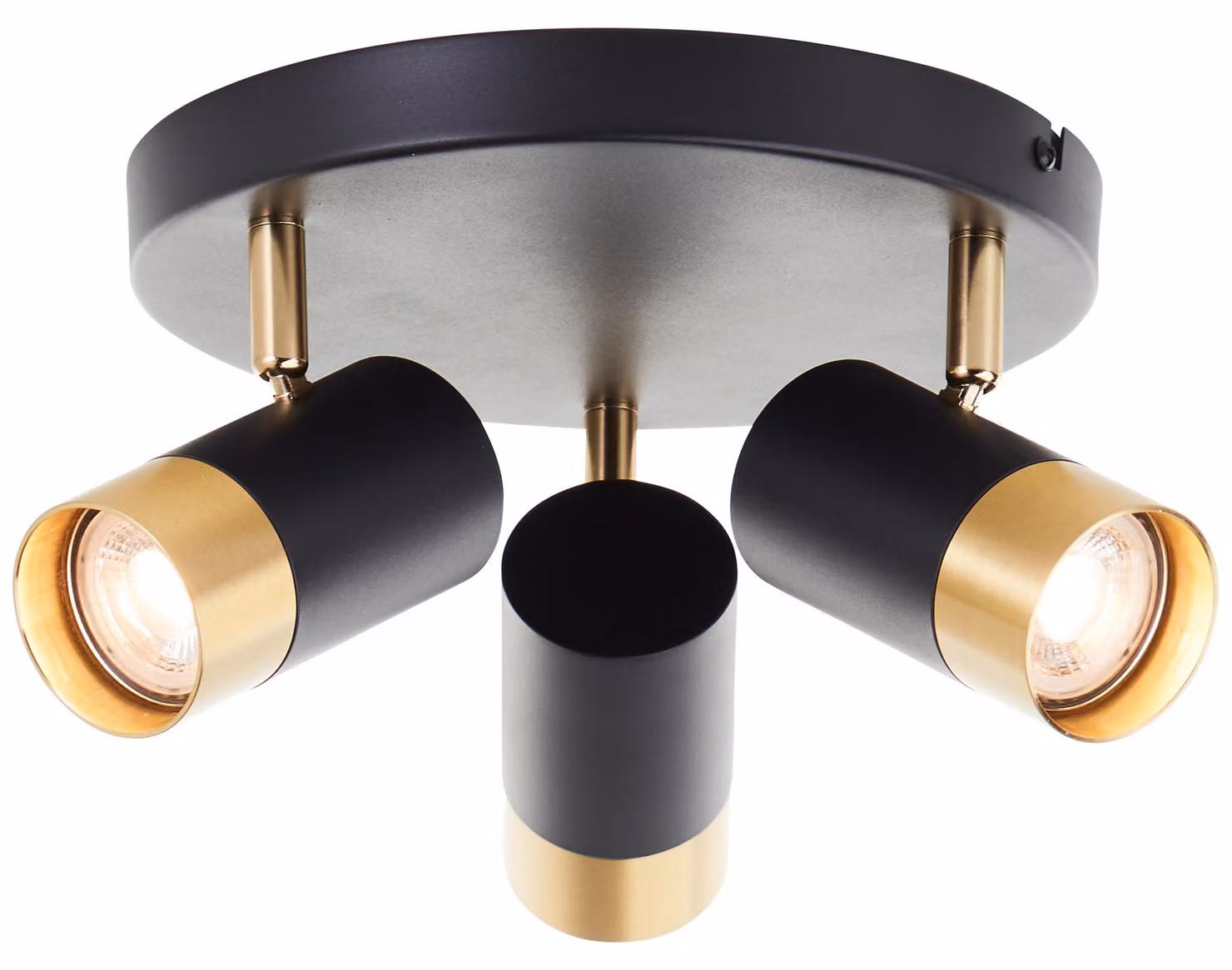 Lampada da soffitto Vigolo Spotrondell, finitura sabbia/oro opaco, attacco GU10, 10W, grado di protezione IP20, per uso interno