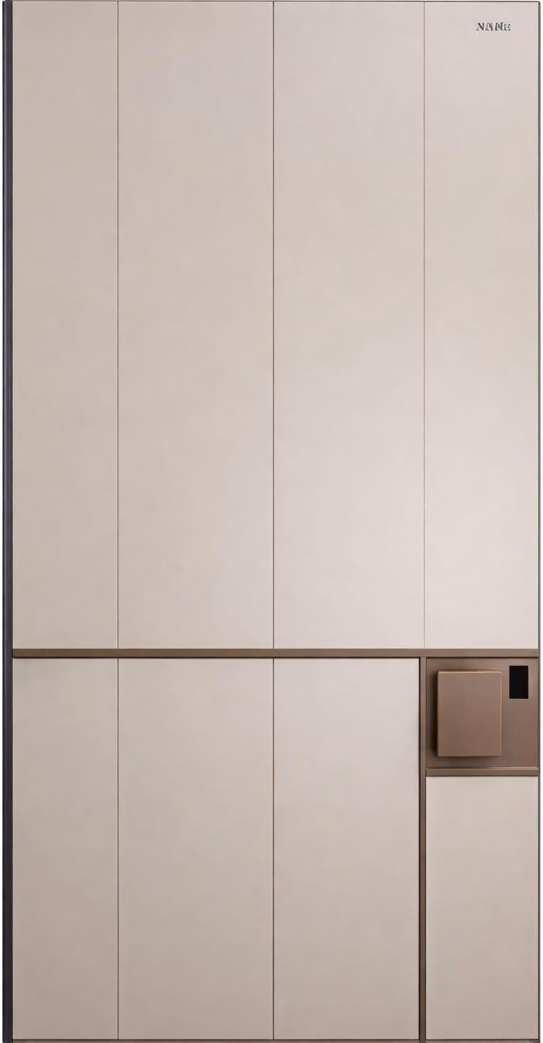 Porta girevole moderna color beige - Porta di sicurezza affidabile - Porte di alta qualità