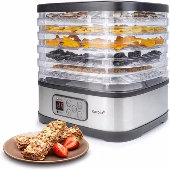 Dehydratore Automatico con Forma di Muesli - 5 Cassetti - Nero/Inox