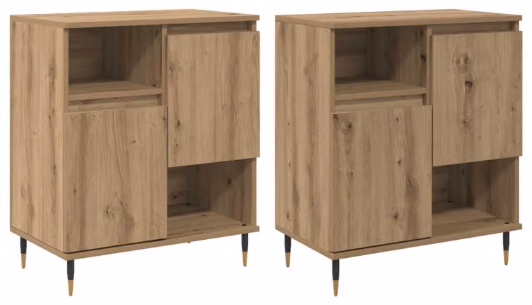 Sideboards 2 pcs rovere artigianale