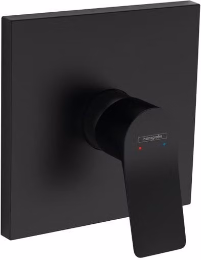 Rubinetto per doccia monocomando con getto a cascata Hansgrohe nero opaco incasso