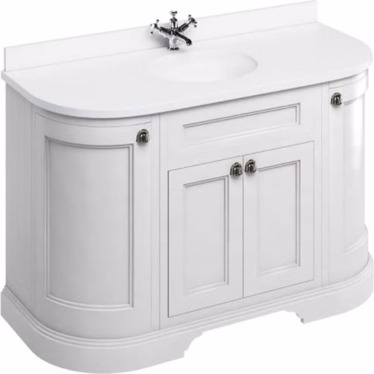 Lavabo / mobiletto Casa Padrino con piano in marmo e 4 ante 134 x 55 x h. 93 cm