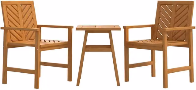 Set da Salotto da Giardino 3 pz | Set di Mobili da Esterno in Legno Massello di Acacia