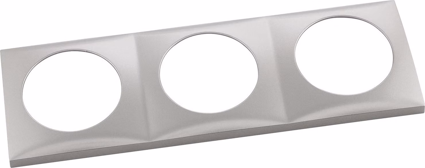 Berker 918192524 Telaio a 3 ingressi in acciaio inox, laccato IntegroFlow