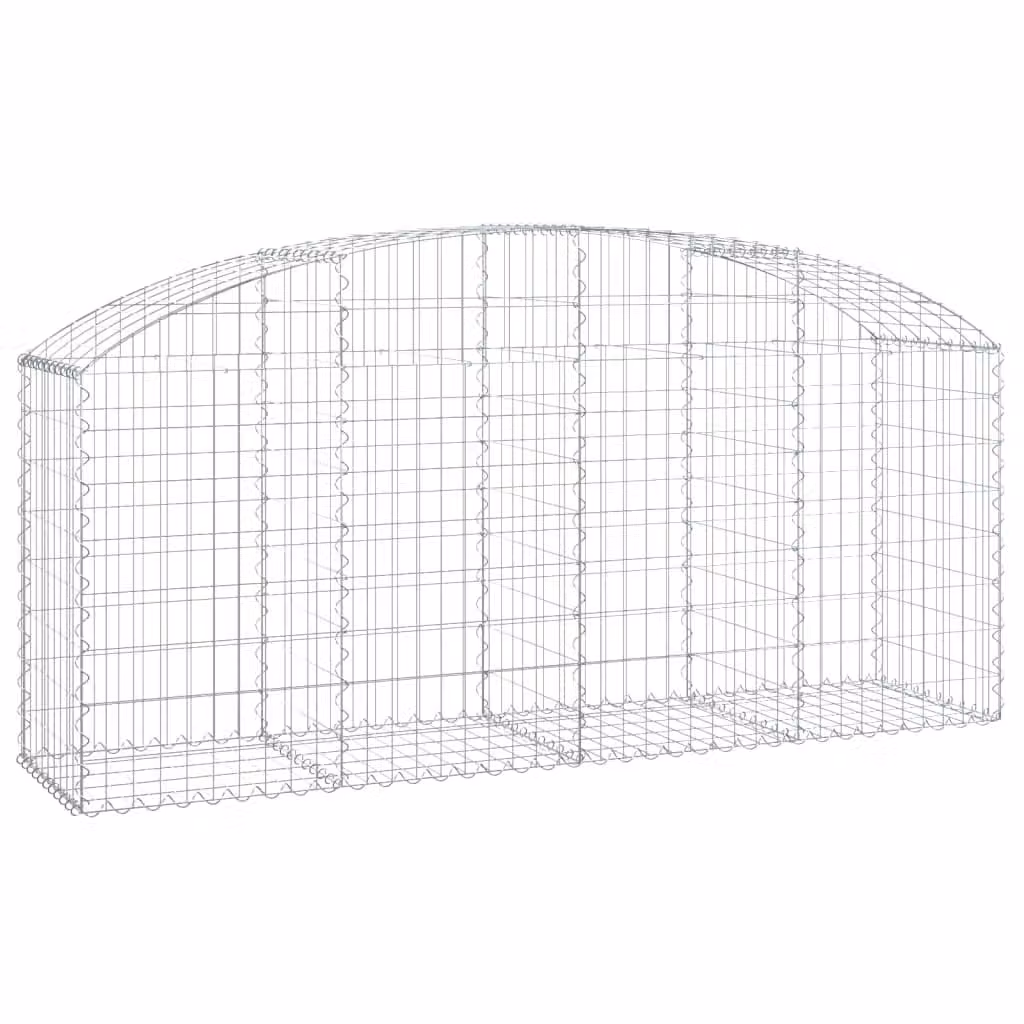Cesto Gabbione ad Arco 200x50x80/100 cm Ferro Zincato