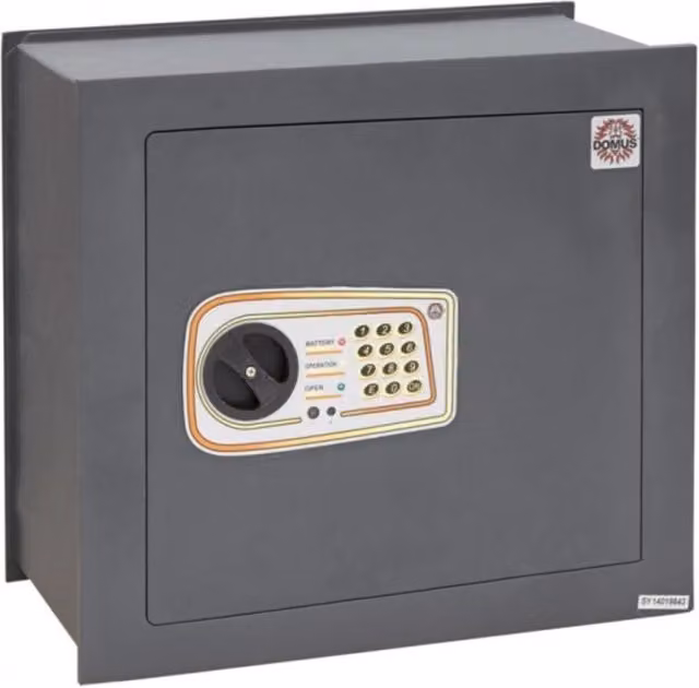 Cassaforte da muro Arregui con serratura elettronica, spessore 10 mm, colore grigio, H: 23 cm, L: 35 cm, P: 20 cm