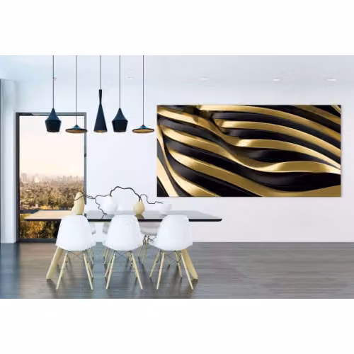 Quadro Oro Nero effetto 3D Pintdecor