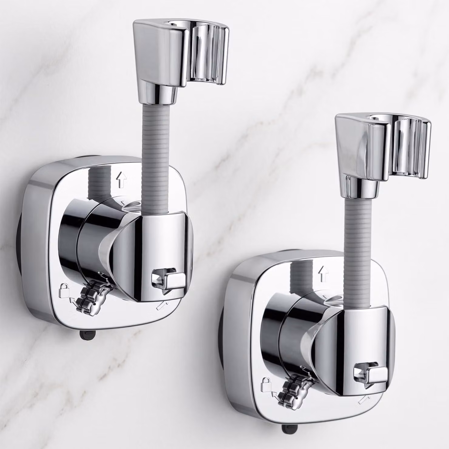 Omgoods - Set di 2 supporti per soffione doccia con ventose