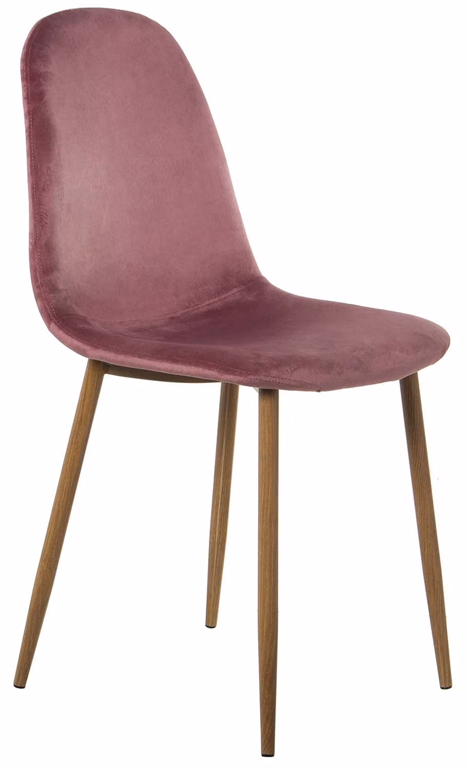 Set di 4 sedie in legno e metallo, colore rosa, dimensioni 44,5 x 47 x 89 cm, altezza seduta 47 cm