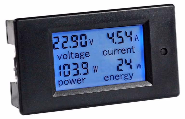 Multimetro digitale DC voltmetro amperometro - 100 V - 20 A - Display LCD
