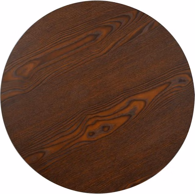 Tavolo da Bistrot Rotondo in MDF e Metallo Marrone Scuro e Nero L: 50 cm, H: 75 cm