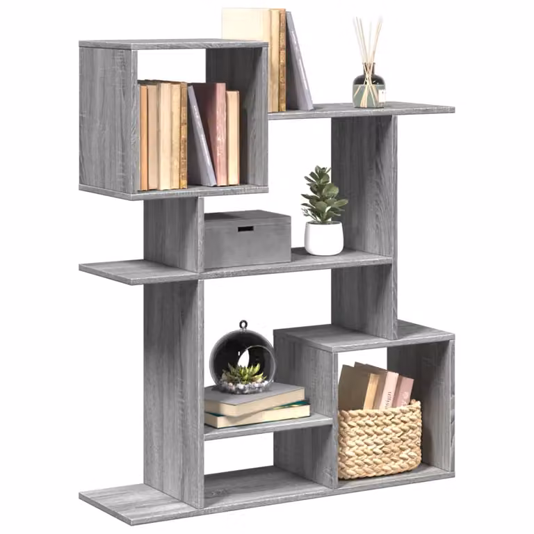 Libreria Divisorio vidaXL Grigio Sonoma in MDF L: 92 cm, P: 29 cm, H: 112 cm