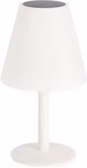 Lampada da tavolo solare SOLAR Bizzotto bianca con luce LED RGB e protezione IP44, H 36 cm, L 20 cm