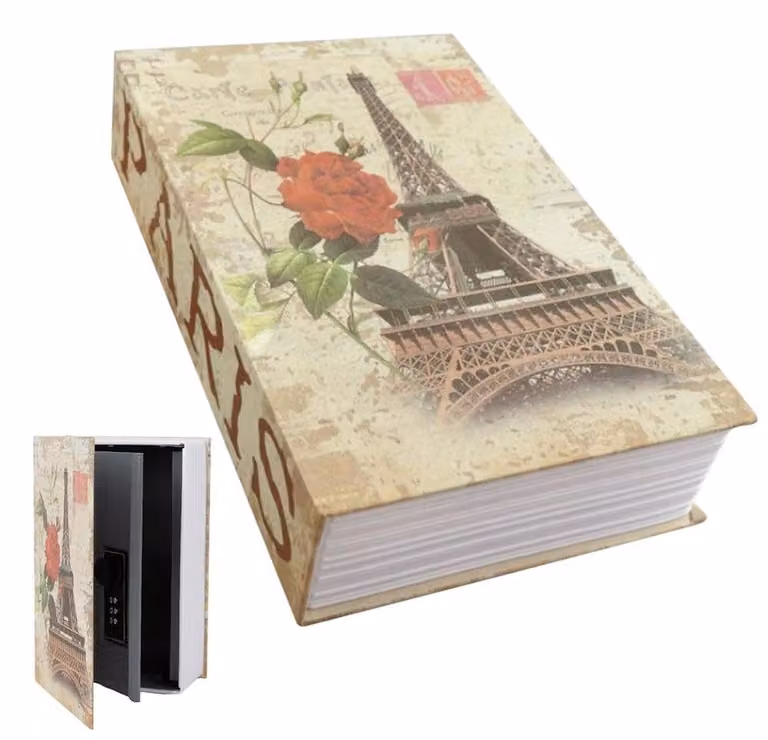Elzusha - Cassaforte a libro con serratura a combinazione per oggetti di valore