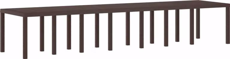 Tavolo da Giardino Marrone 400 x 100 x 73 cm polyrattan