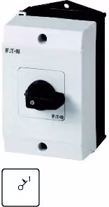Eaton Pulsante singolo, T3, 32 A, montaggio a plafone, 2 moduli, contatti: 3, 45°, a pulsante, con ritorno di 1, I 1, codice articolo 15323 222757