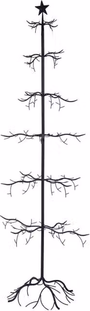 Albero di natale metallo nero cm 73x73h200