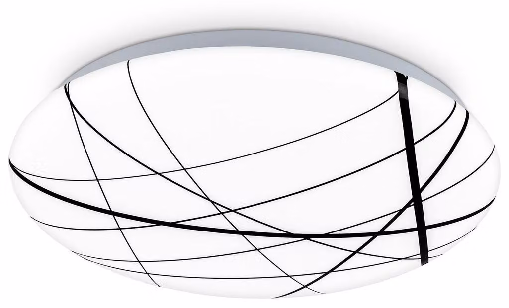 BRILONER KORA Plafoniera LED, luce bianca neutra, design lineare, bianco-nero, 28 x 6,5 cm