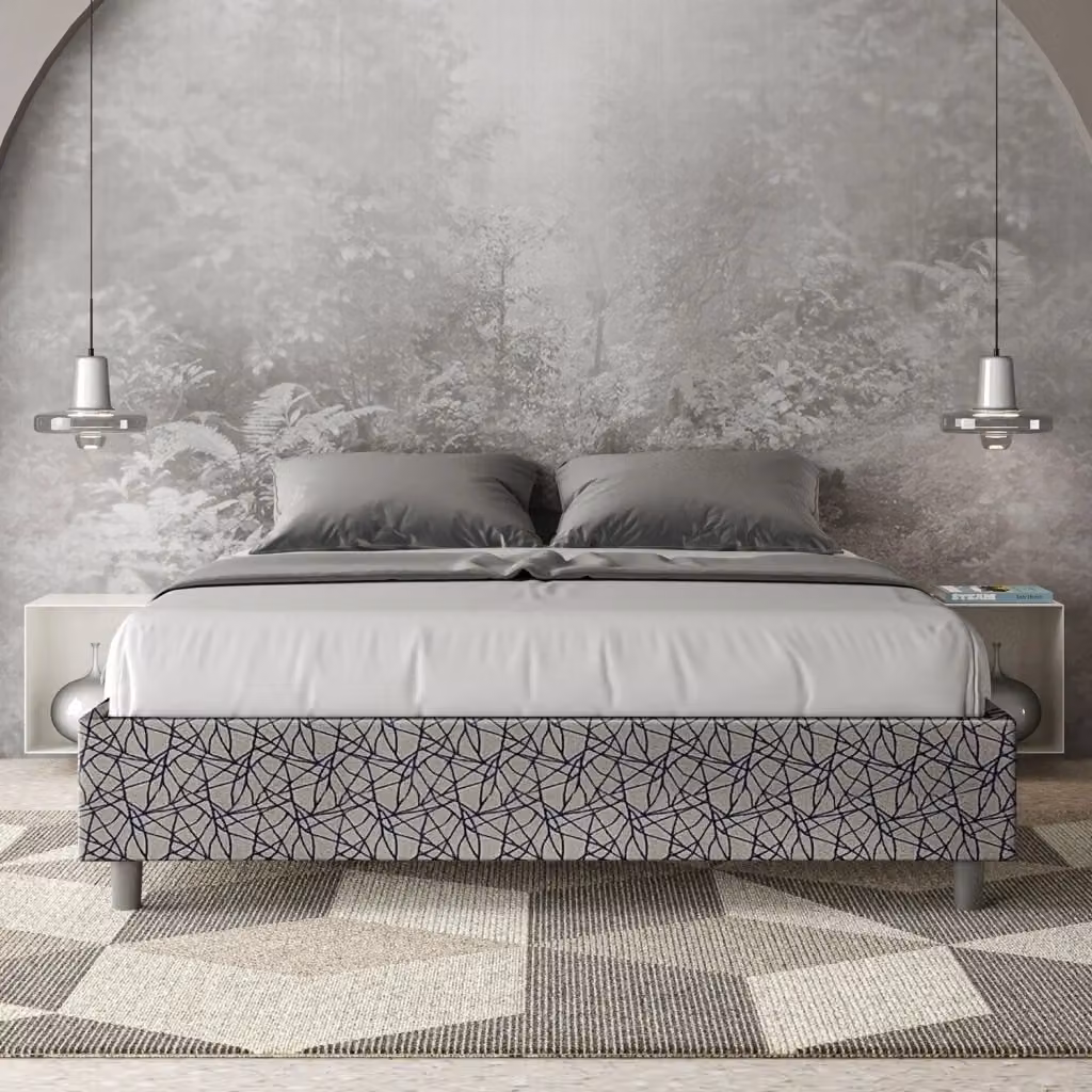 Letto Matrimoniale Sommier con Contenitore e Rete Azelia Era 09 Blu GIORDANOSHOP L/P: 160 x 200 cm – 2
