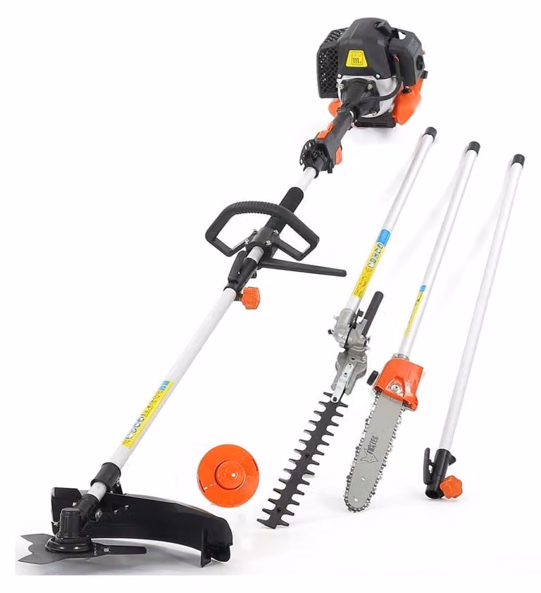 Tagliaerba a benzina - Motore 52cc, 3 cavalli - Larghezza di taglio 32 cm - Nero - Multiuso: tagliaerba e potatore