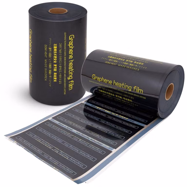 Kit di pellicola riscaldante a infrarossi Cronos GRAPHENE, 220W/m², 50cm di larghezza, per una superficie di 7m² + termostato AC605H-WiFi, colore bianco