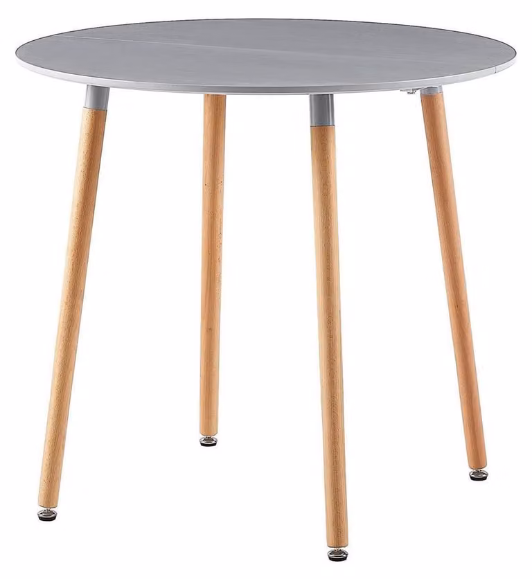 Tavolo rotondo da pranzo, tavolo da cucina, stile scandinavo, 80 x 80 x 74,5 cm, bianco