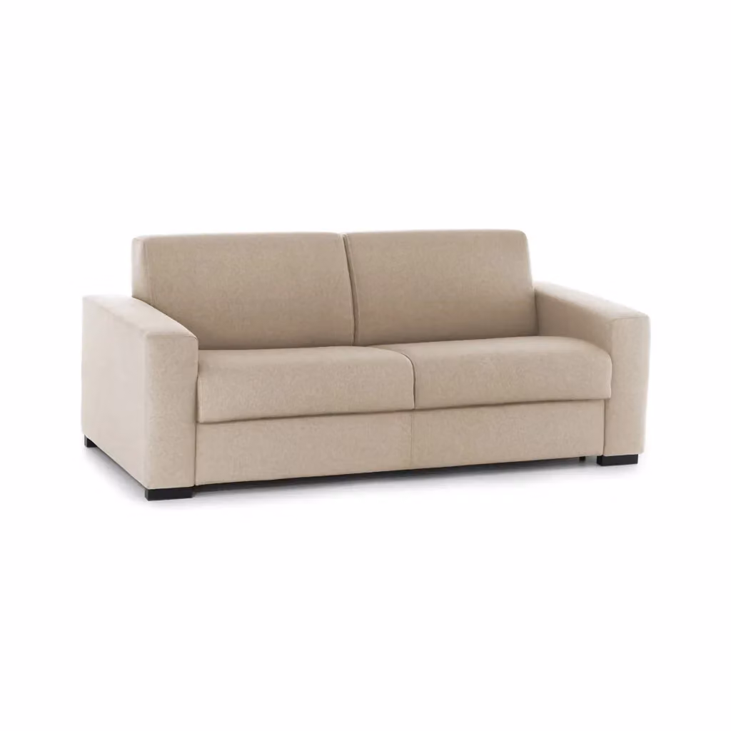 Divano a 2 posti Azier TALAMO ITALIA, Sofà moderno in tessuto beige con cuscini decorativi e coperture rimovibili, L: 200 cm, P: 45 cm, H: 90 cm – 2