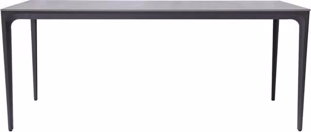 Tavolo Alghero 180x90 Alluminio Antracite Piano Gress Grigio Moia