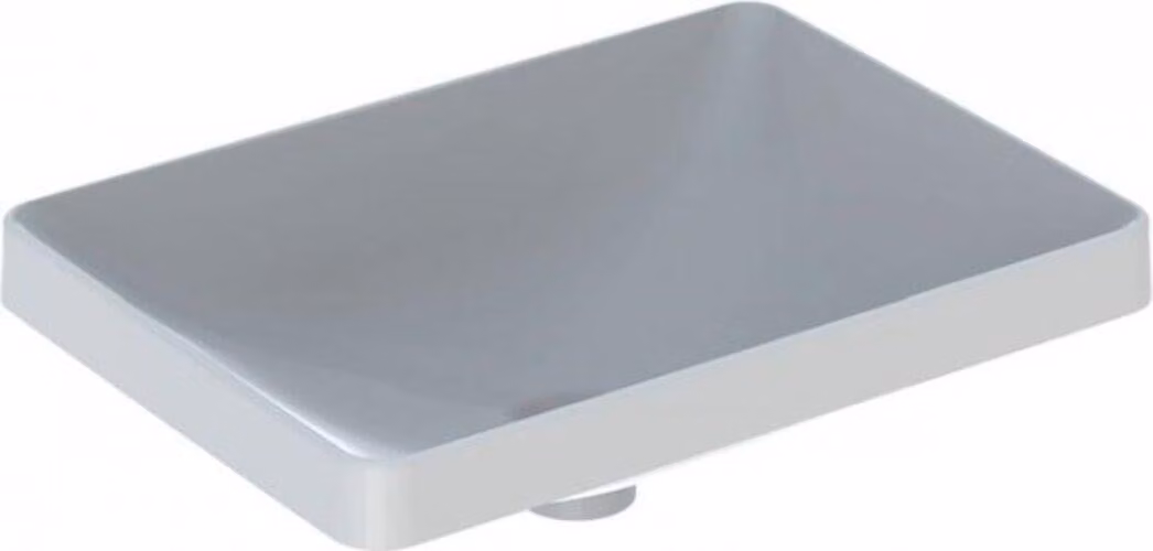 Geberit VariForm lavabo à encastrer rectangulaire, 550x400mm, sans trou de robinet, sans trop-plein, 500.739.00.2, 500.739.00.2