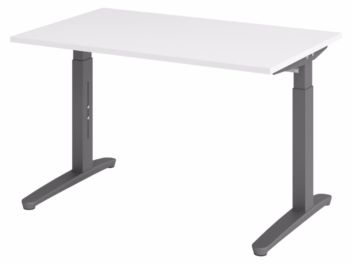 bümö Scrivania Serie-XB - Decorazione: bianco, dimensioni: 120 x 80 cm, struttura: grafite