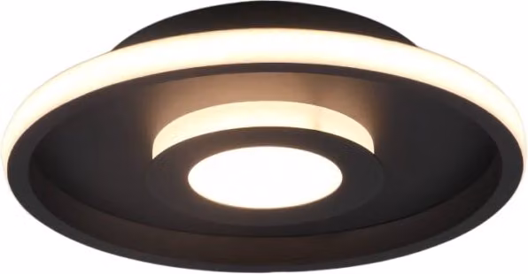 Plafoniera da bagno LED Ascari Trio Leuchten nera, IP44, diametro: 30 cm
