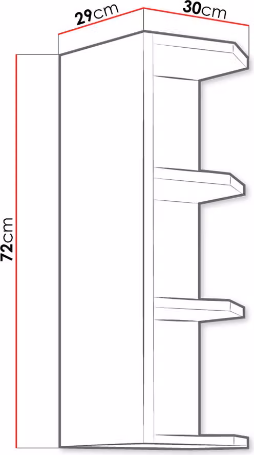 Armadietto superiore da cucina 30 cm FRYZIA - bianco