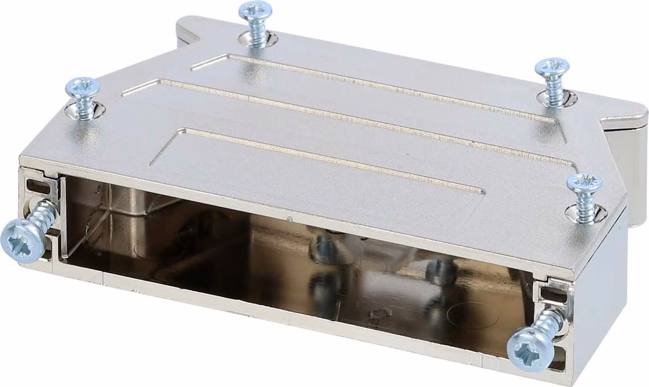 HARTING D-Sub Custodia in plastica metallizzata adatta per inserto D-Sub a 50 poli diritto, intervallo di serraggio 9,3 mm - 12,0 mm - 1