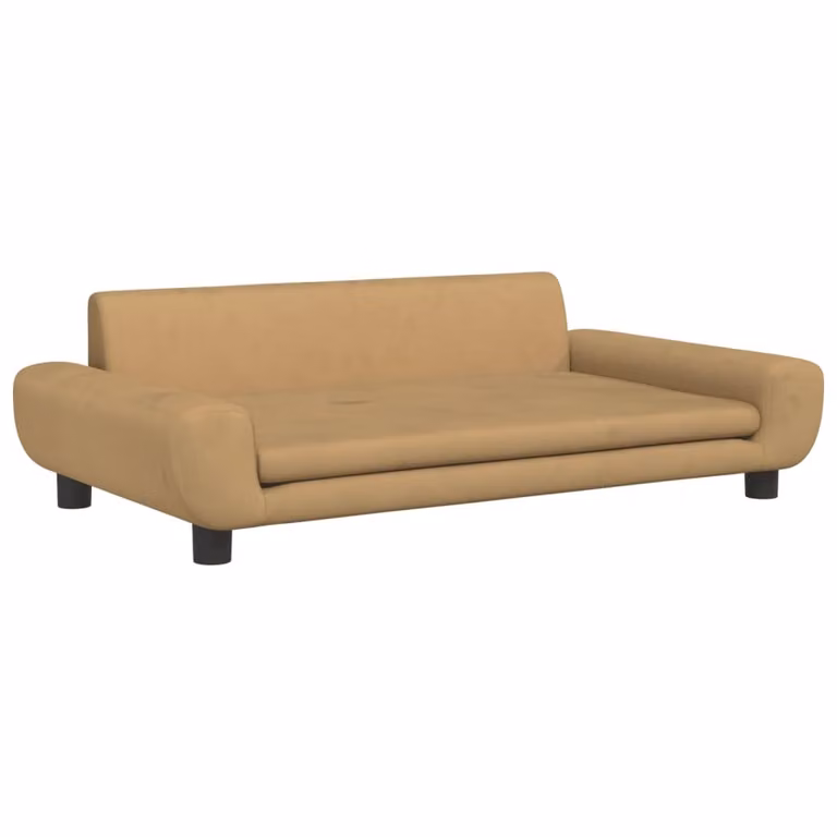 Lettino per Cani Marrone 100x54x33 cm in Velluto