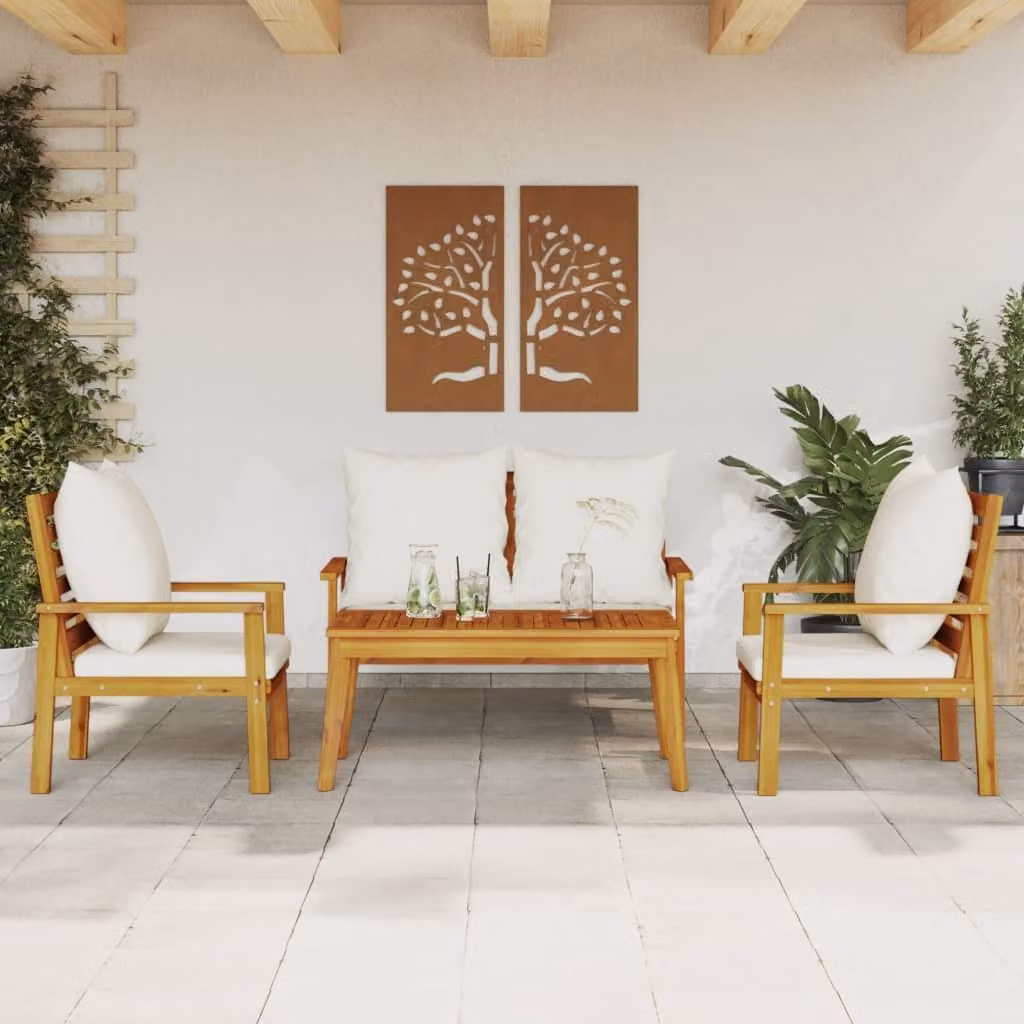 Maison Exclusive - Set Salotto da Giardino 4pz con Cuscini Legno Massello Acacia