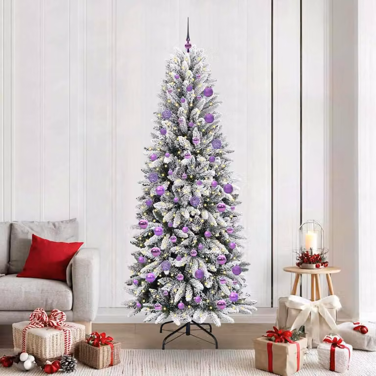 Maison Exclusive - Albero di Natale artificiale, colore bianco, altezza 210 cm