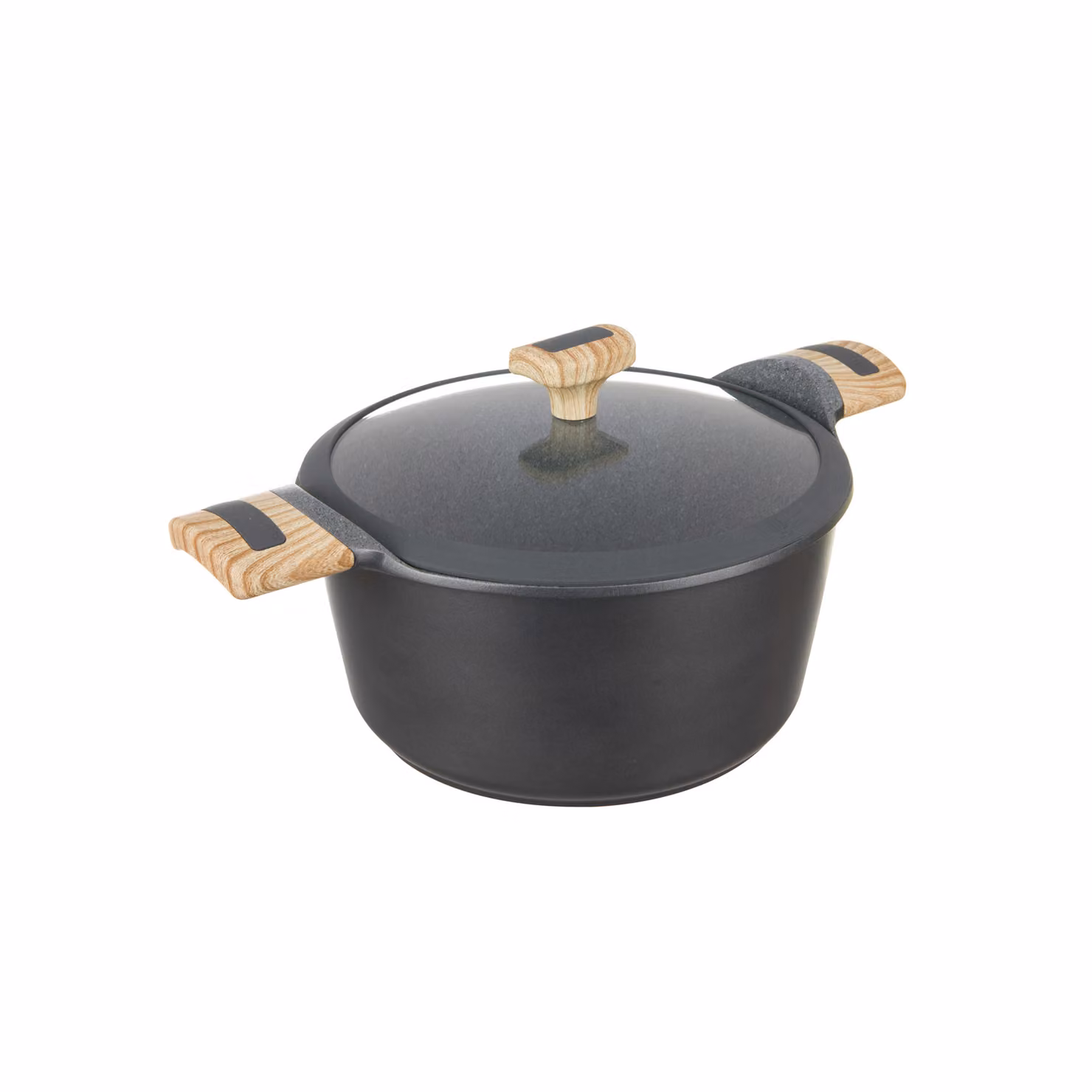 Casseruola Kasanova Evolution con coperchio in vetro, antiaderente, colore nero, diametro 24 cm – 2