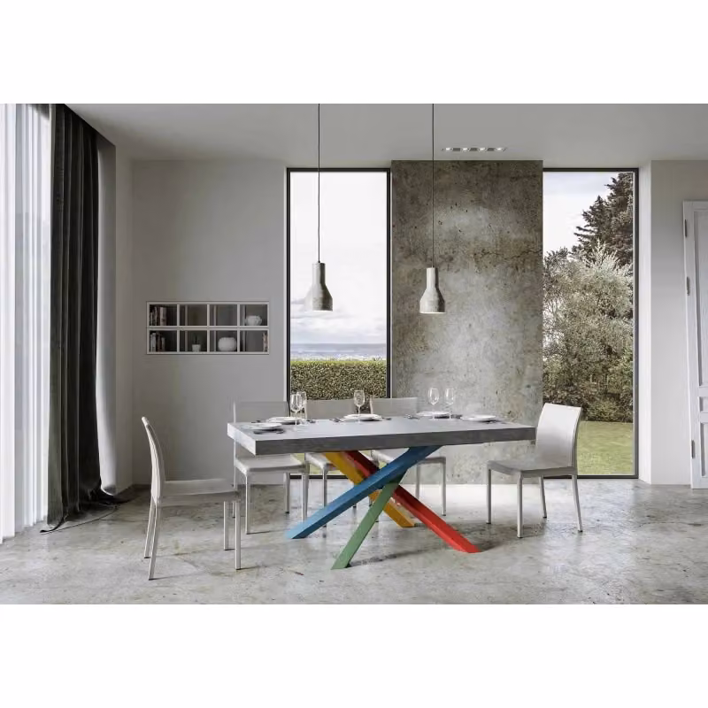 Tavolo allungabile Volantis Itamoby colore Cemento L: 90-284 cm, P: 90 cm, H: 77 cm – 2