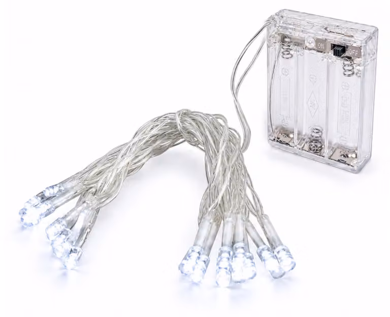 Linder Exclusiv Catena Natalizia a Batteria 30 LED Bianco Freddo