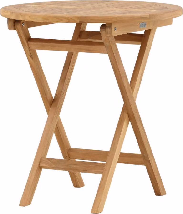 FURNLUX Tavolo da pranzo Kenia Teak 70cm / Colore principale: Marrone / Dimensioni: 70 x 70 x 75 cm