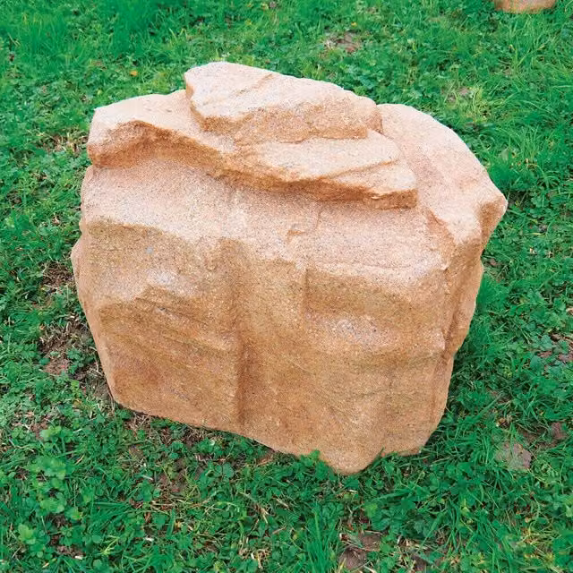 Roccia Artificiale Decorativa in Vetroresina GIORDANOSHOP, Colore Sabbia, L/P/H: 50 x 36 x 40 cm