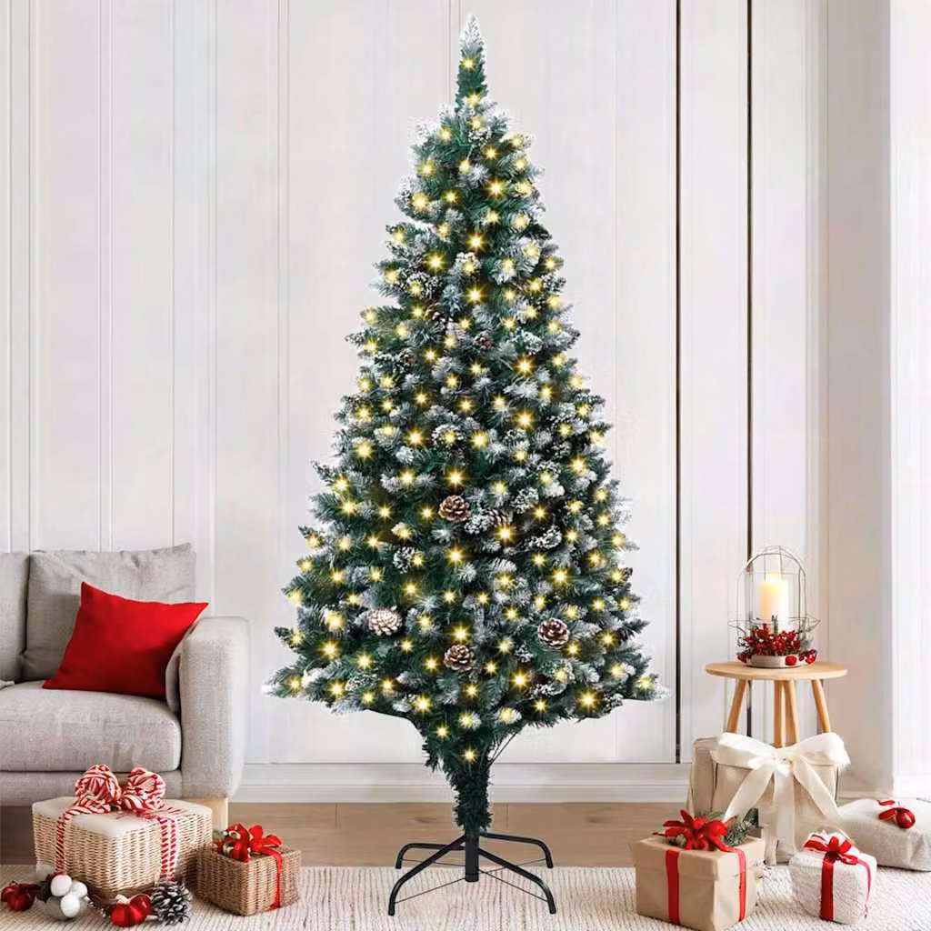 Maison Exclusive - Albero di Natale artificiale con 300 LED e supporto verde 180 cm
