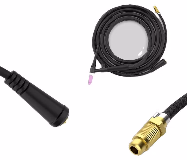 Torcia per saldatura TIG, design ergonomico, attacco rapido, 4 m