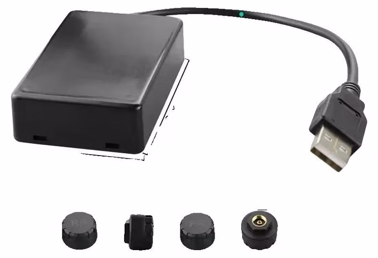 Sistema di monitoraggio della pressione dei pneumatici, display da 2,5 pollici, compatibilità con Android, TPMS esterno