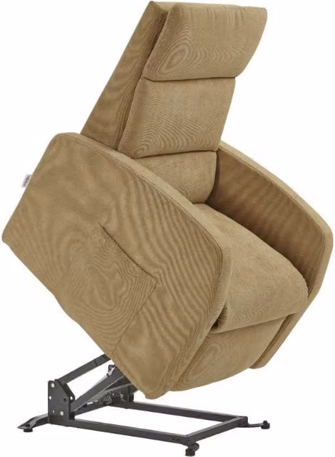 Poltrona Alzapersona Elettrica 2 Motori 72x111x86 cm Martina in Microfibra Dispositivo Medico 1 Cammello