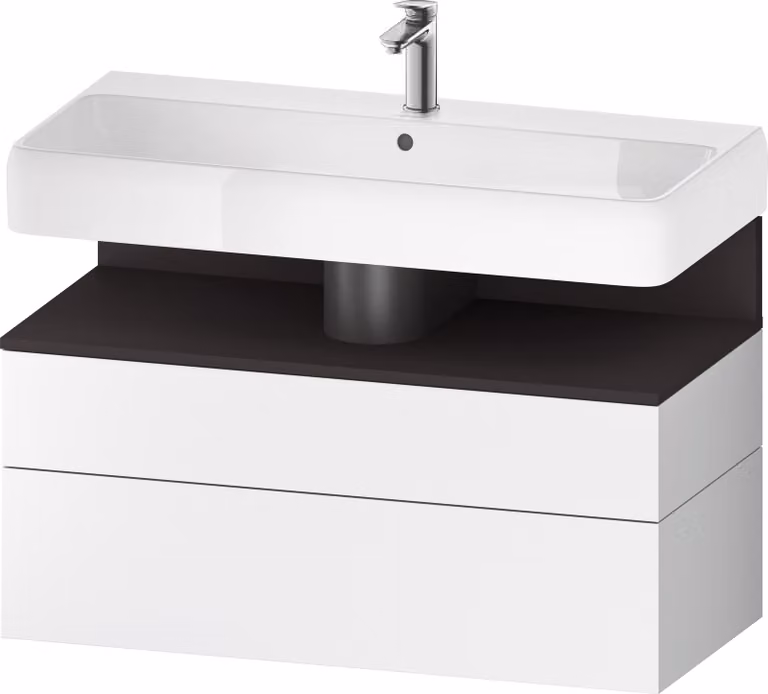 Duravit Collection One Meuble sous-lavabo, 1 tiroir et 1 tiroir, 990x470x590mm, niche graphite super mate, QA4395080180010, QA4395080180010