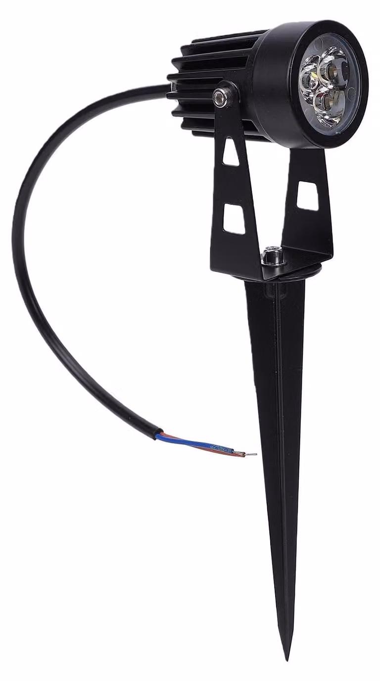 Lampada da esterno a LED, 12V, grado di protezione IP65, luce bianco caldo 3000K, 3W, per giardino