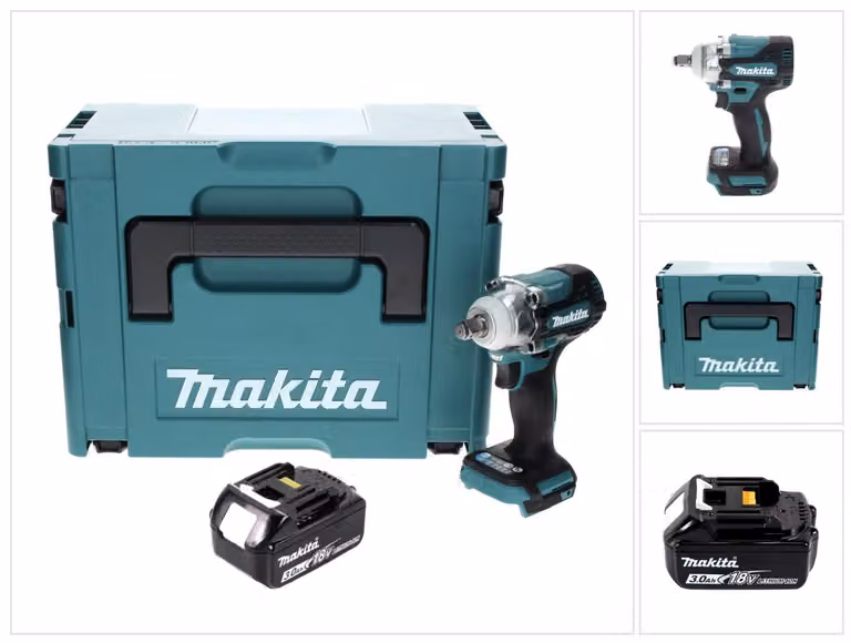 Avvitatore a impulsi a batteria Makita DTW 300 F1J 18 V 330 Nm 1/2" brushless + 1x batteria ricaricabile 3,0 Ah + Makpac - senza caricabatteria