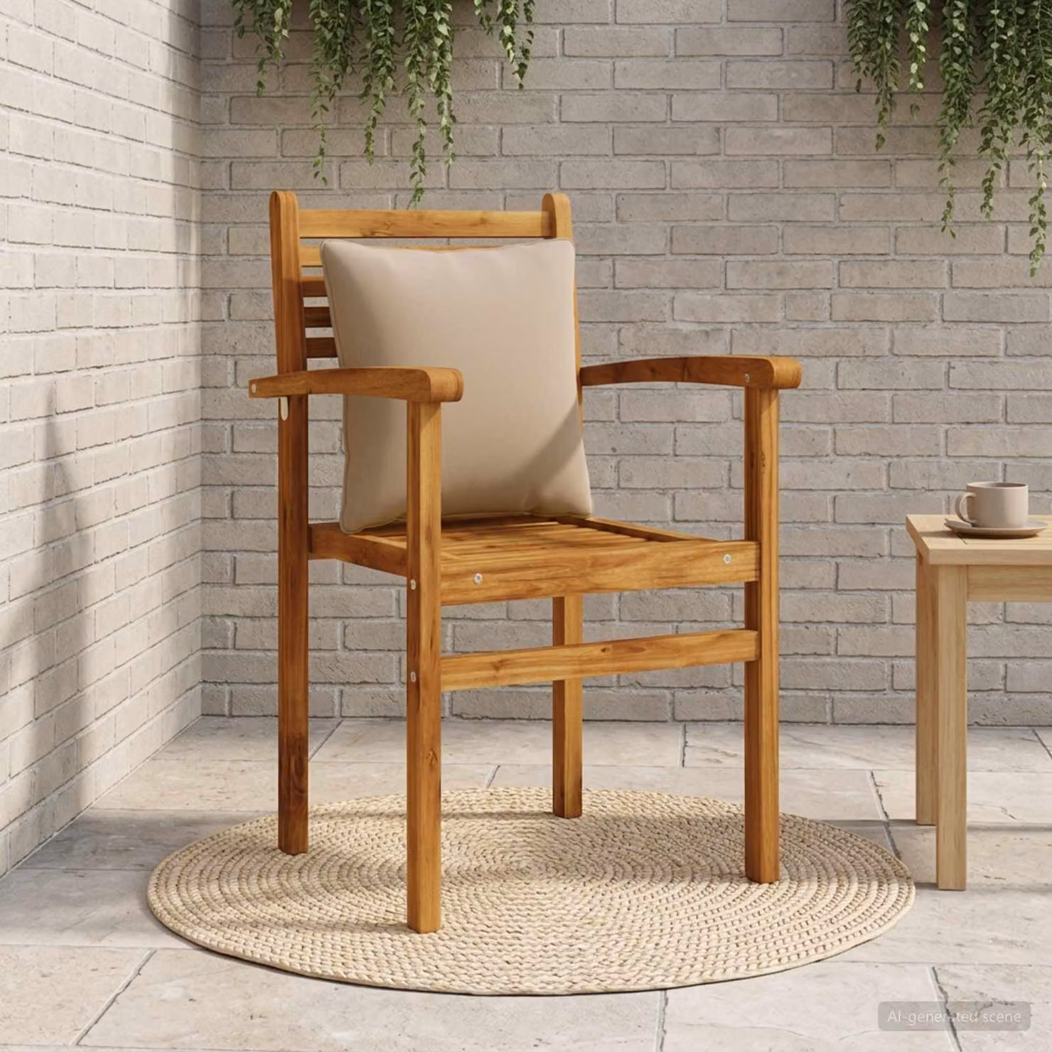 Cuscino per schiena vidaXL PUTTEN in poliestere, colore tortora/grigio/beige