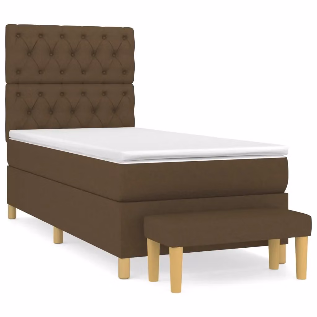 Letto Ibrido con Giroletto a Molle e Materasso vidaXL, Marrone e Bianco, L 80 cm x P 200 cm – 2